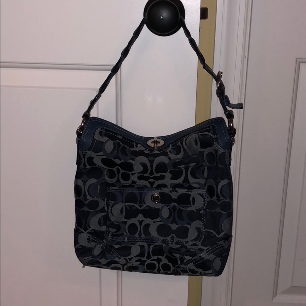 Blue coach bag used once!!